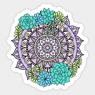 Succulent Mandala Sticker